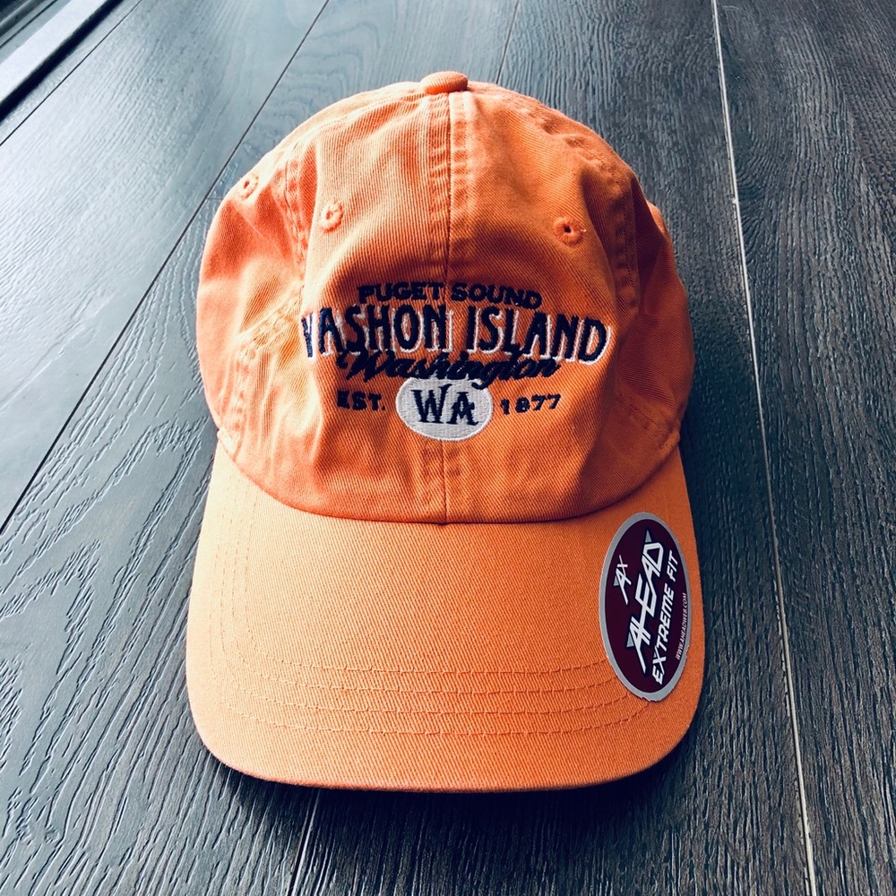 Orange Ball Cap Vashon Island, WA.